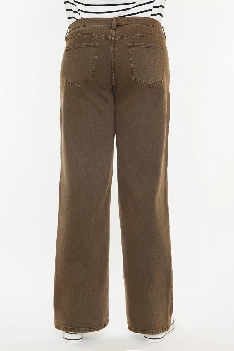 Shreya High Rise Wide Leg Jeans (Plus Size)