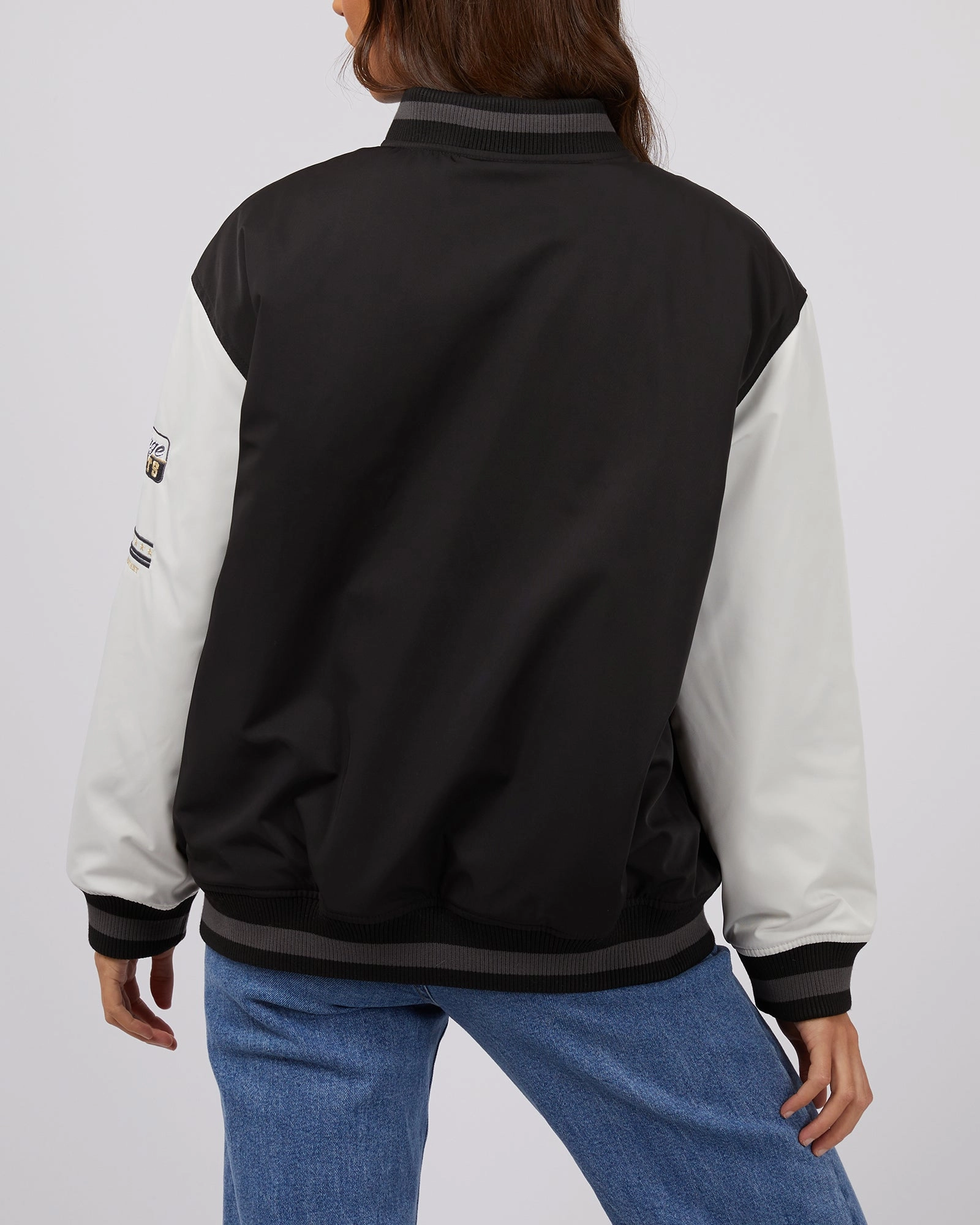 Silent Theory Varsity Jacket Black