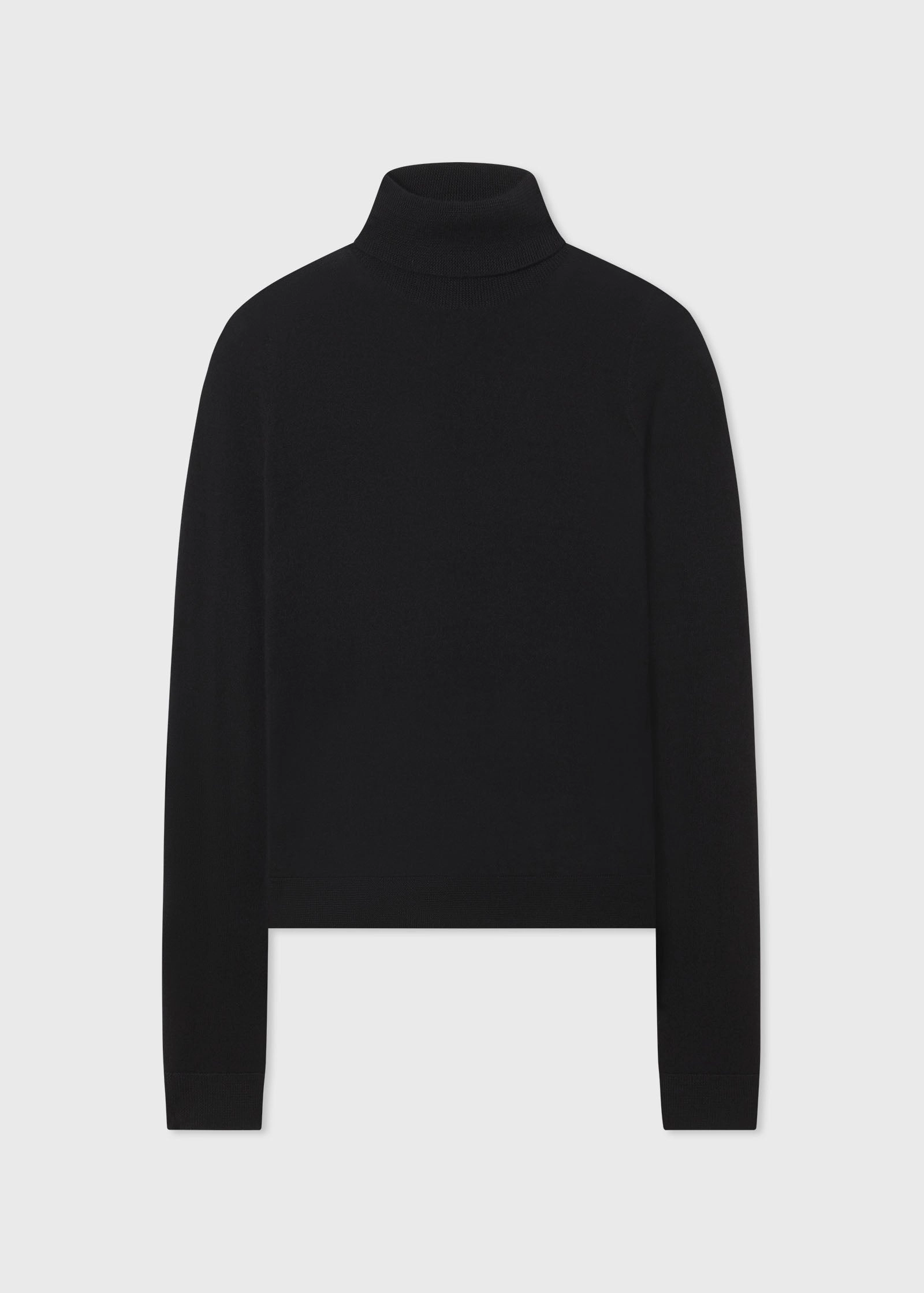 Slim Turtleneck in Fine Cashmere - Black