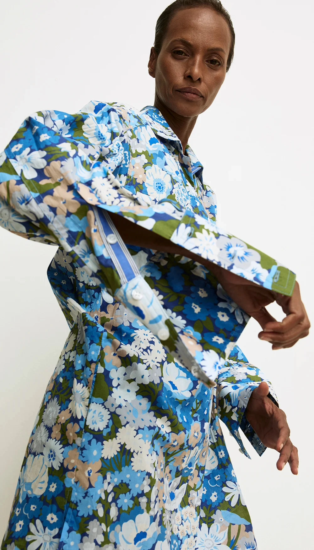 Sm044 Spring Floral Shirtdress