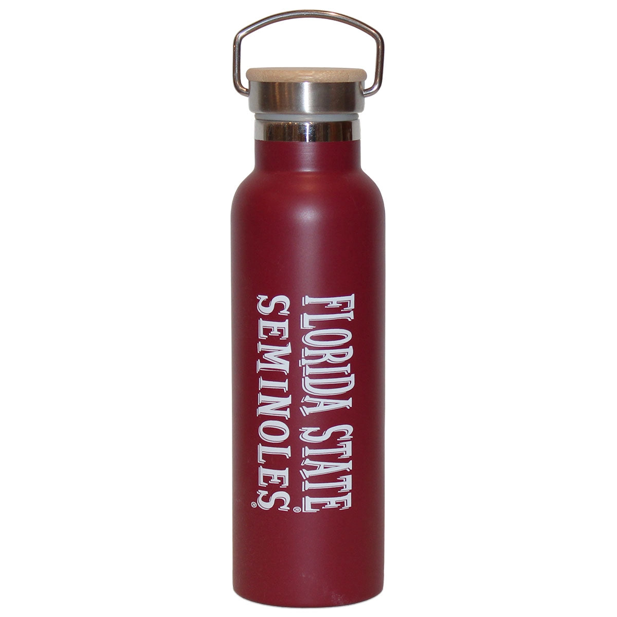 Spirit Products Florida State Seminoles 21oz Stainless Steel Bamboo Lid Sport Bottle - Garnet