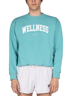 Sporty & Rich Wellness Printed Crewneck Sweatshirt