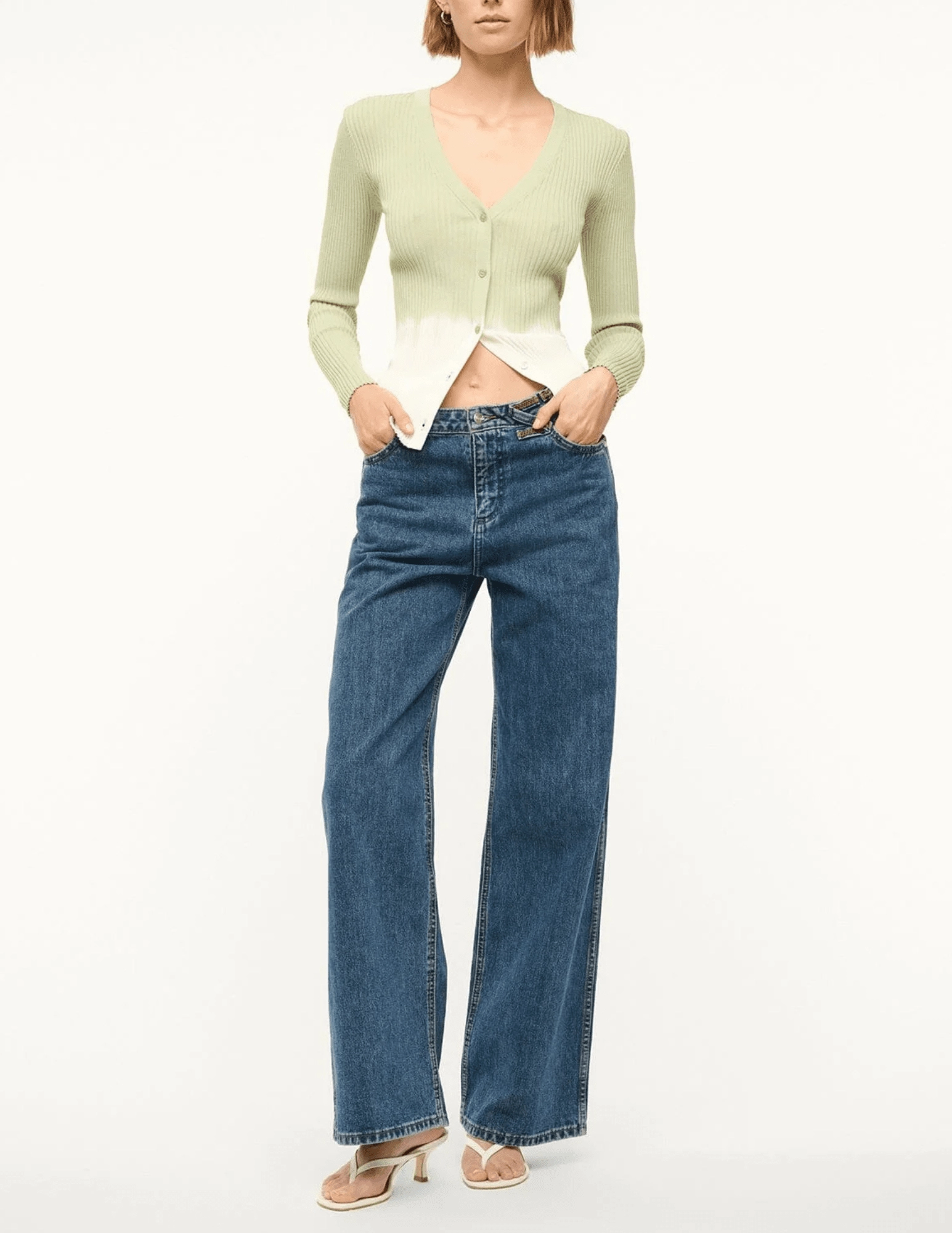 STAUD Cargo Dip Dye Cardigan