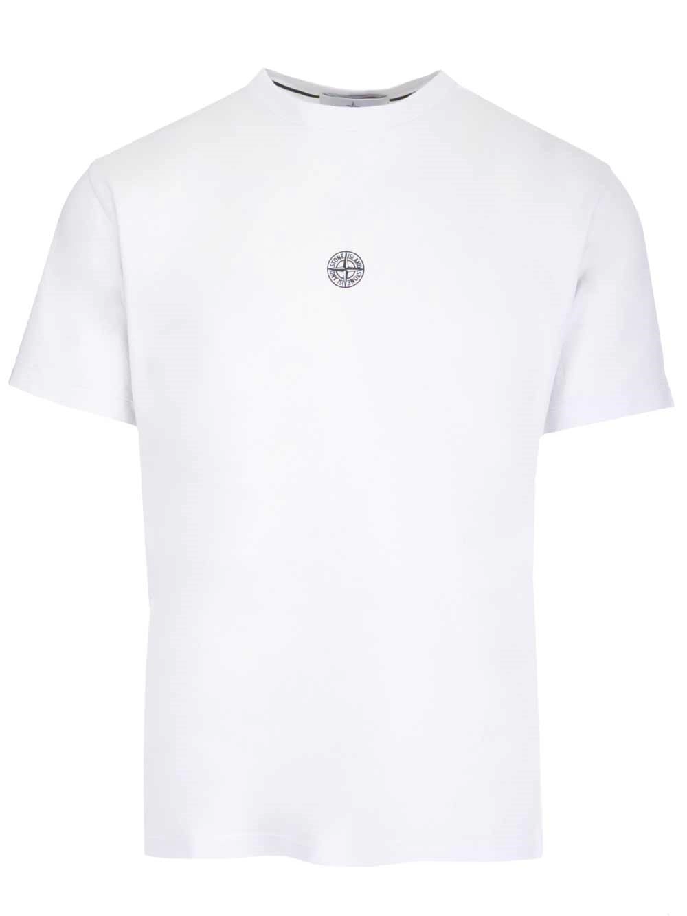 Stone Island Graphic Printed Crewneck T-Shirt