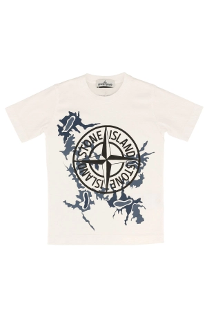 Stone Island Junior Graphic Printed Crewneck T-Shirt