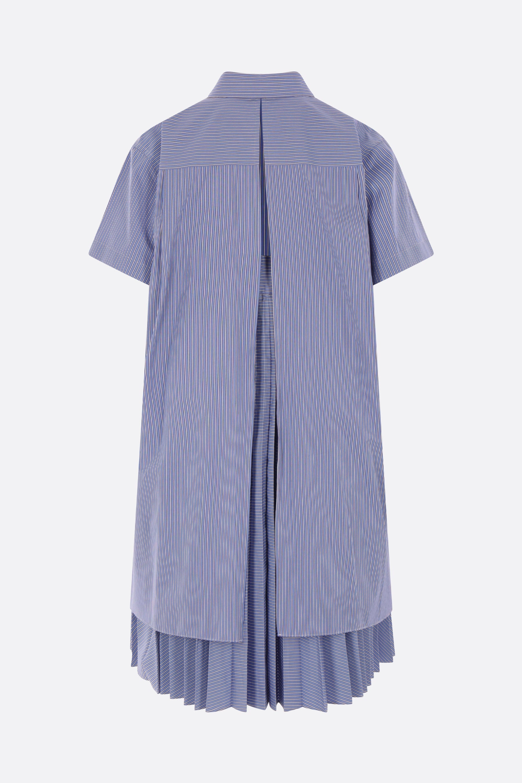 striped poplin shirt dress
