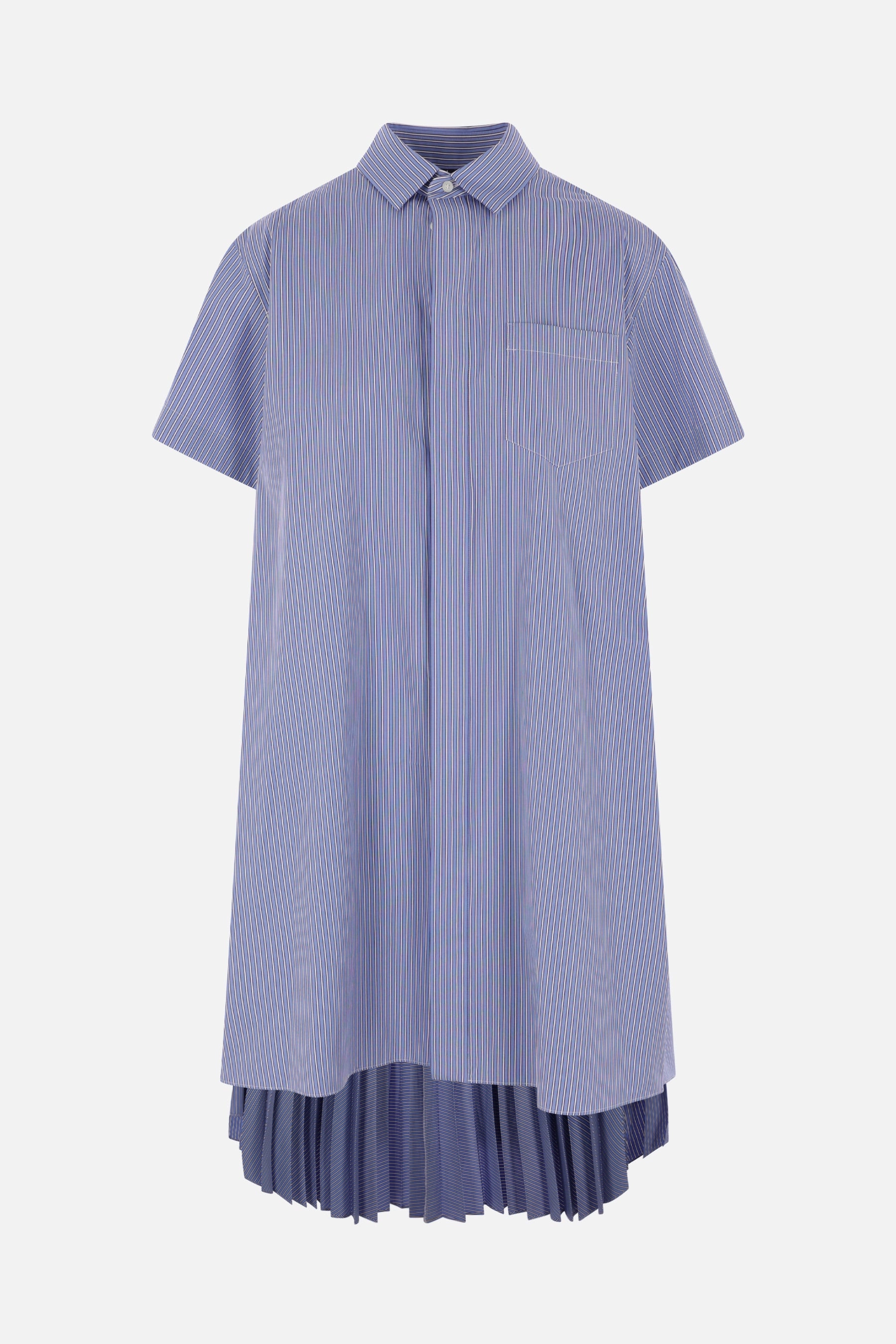 striped poplin shirt dress