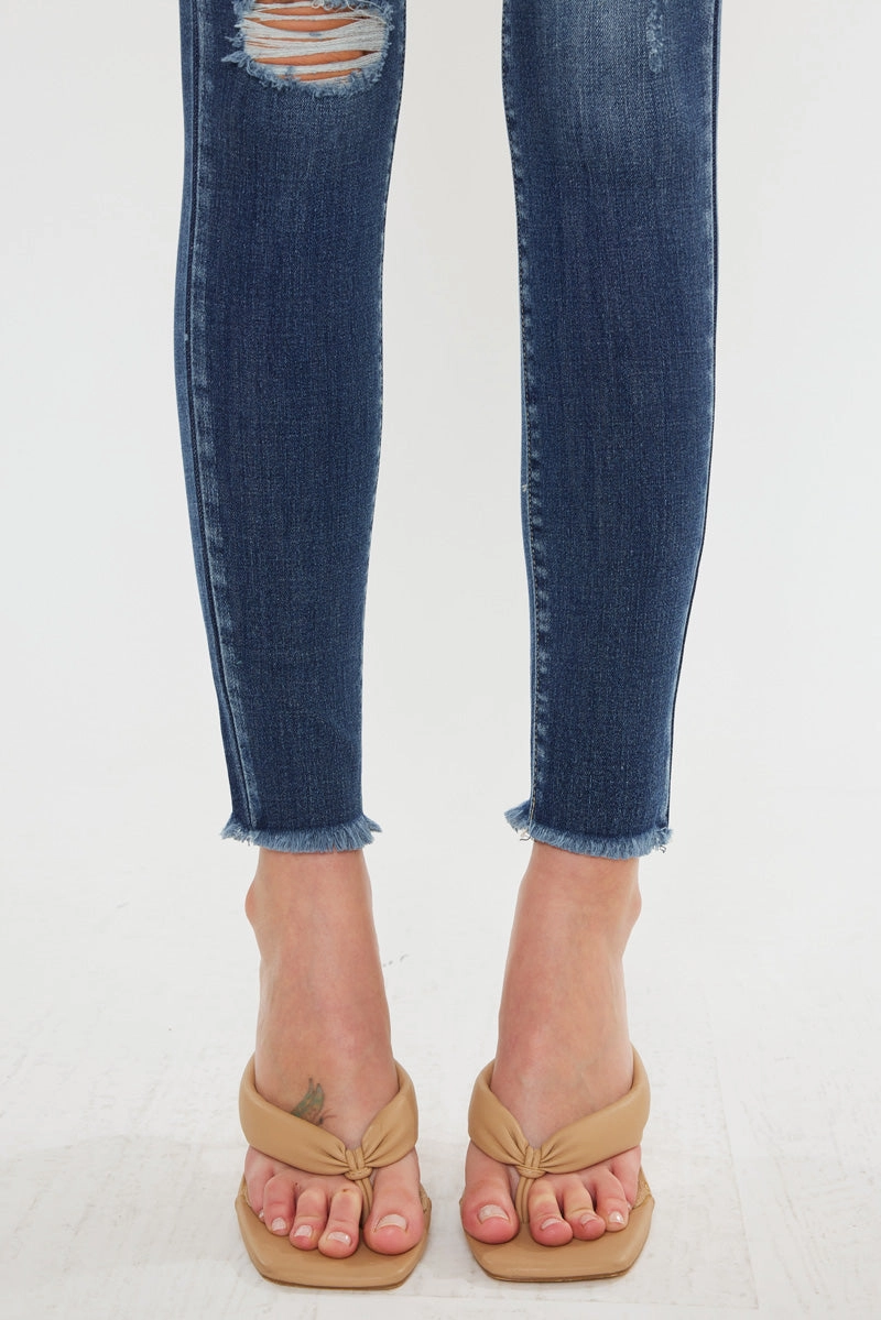 Sunny Ultra High Rise Belted Ankle Skinny Jeans