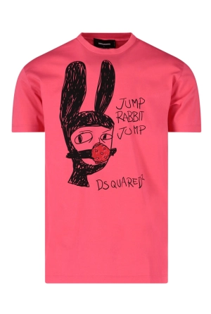 T Dsquared2 Graphic Print Crewneck T-Shirt