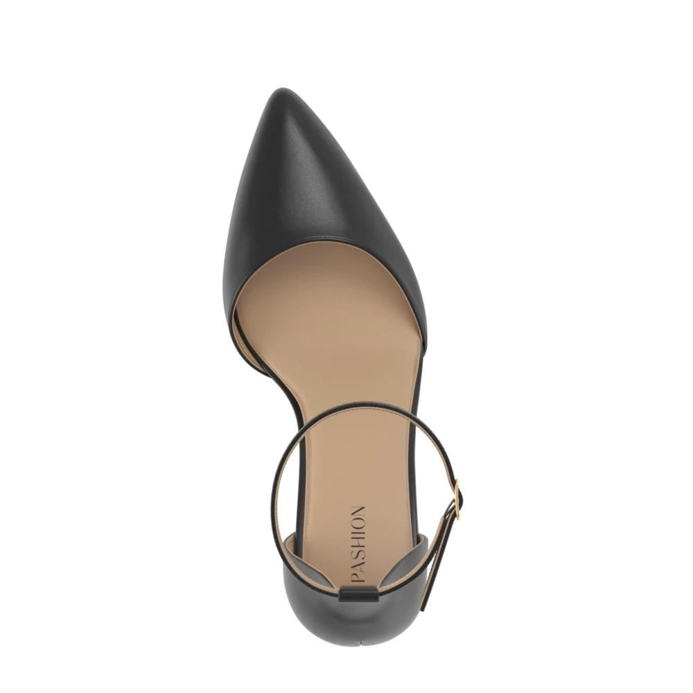 The D'Orsay Wide Width - Coal Leather 4 Stiletto