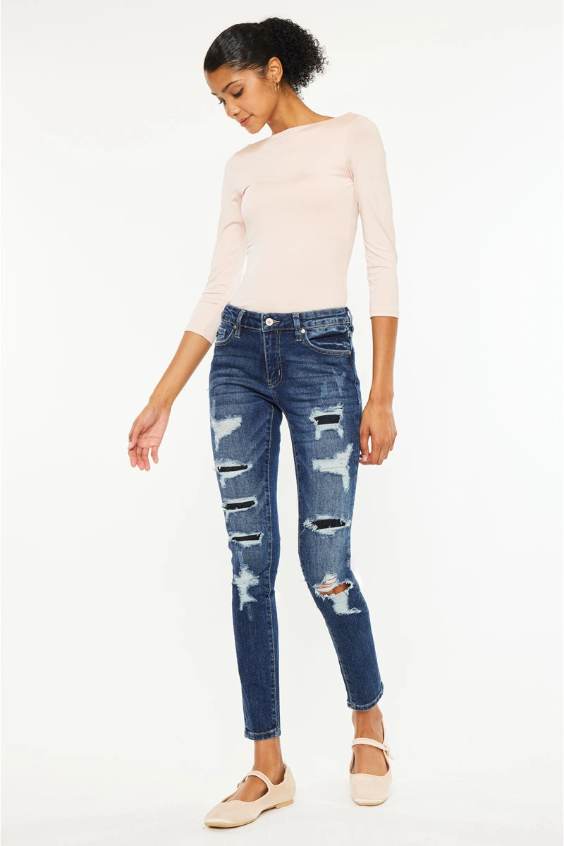 Tobie Mid Rise Super Skinny Jeans