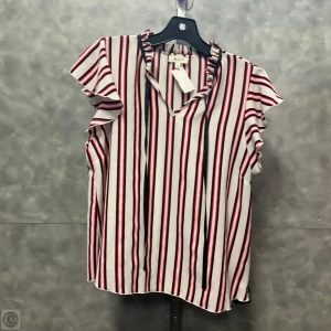Top Short Sleeve By Love J In Striped Pattern, Size: L