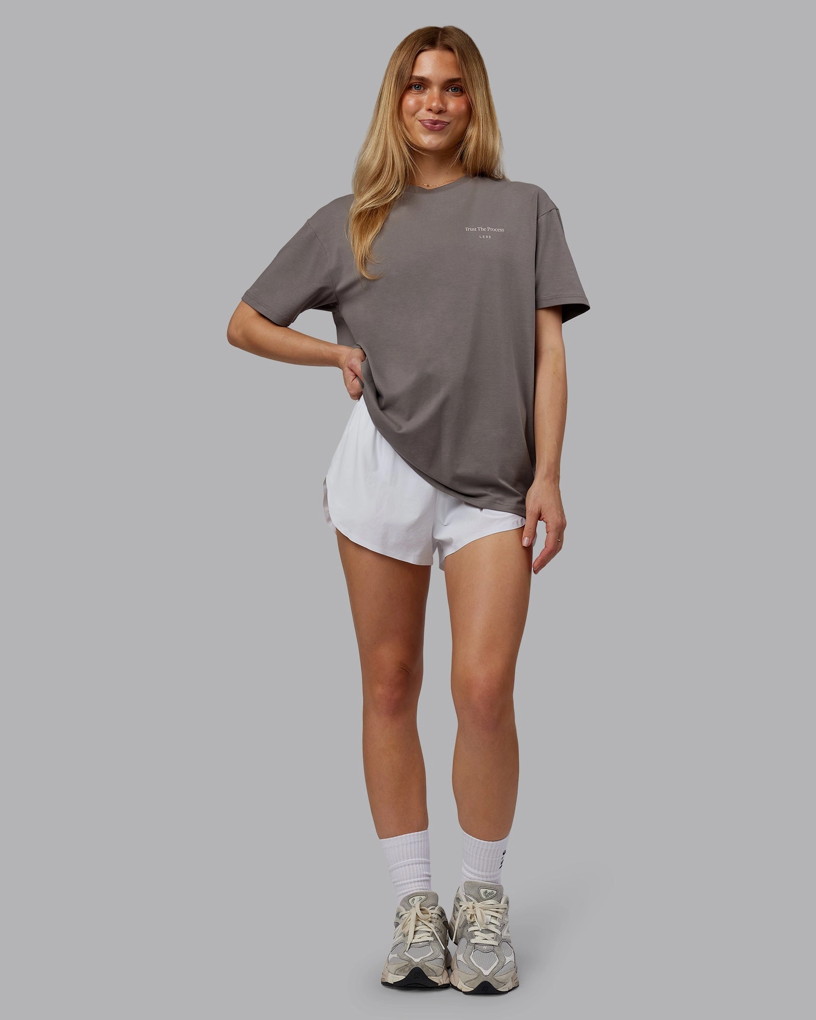 Trust The Process 2.0 FLXCotton Tee Oversize - Storm Front-Shale Beige