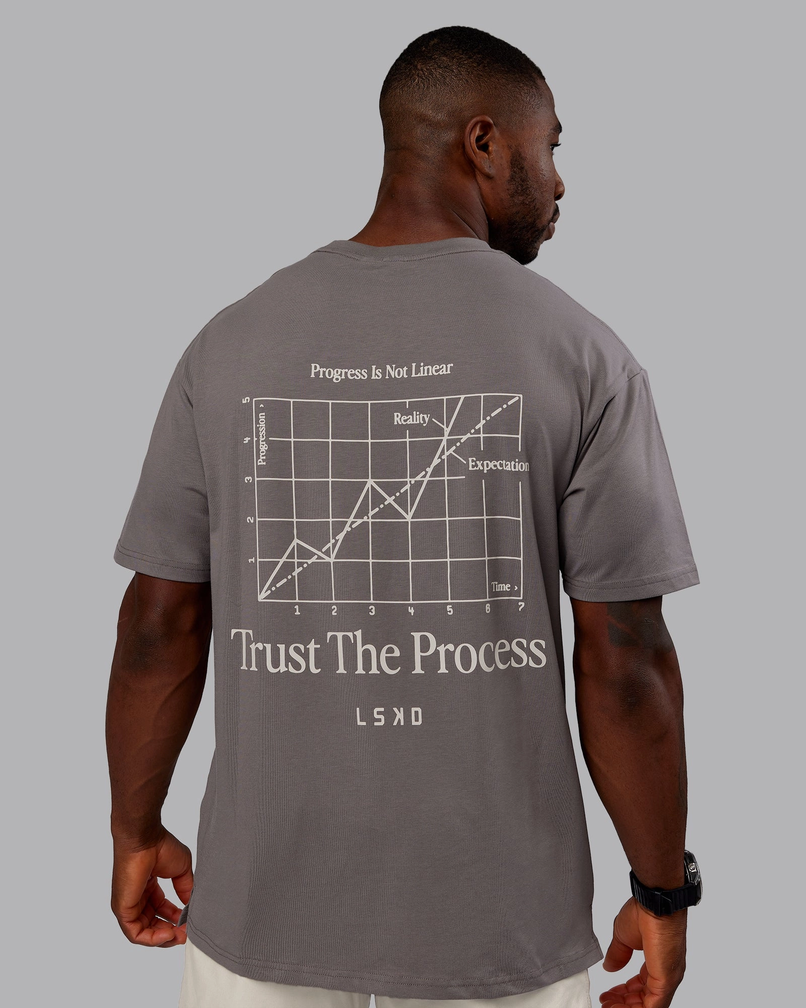 Trust The Process 2.0 FLXCotton Tee Oversize - Storm Front-Shale Beige