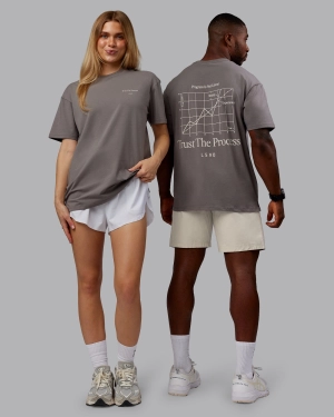 Trust The Process 2.0 FLXCotton Tee Oversize - Storm Front-Shale Beige