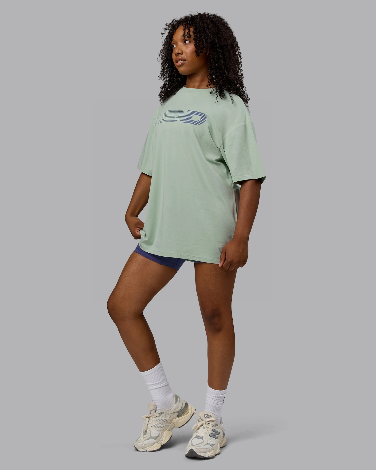 Unisex Motion FLXCotton Tee Oversize - Surf Spray-Royal Purple