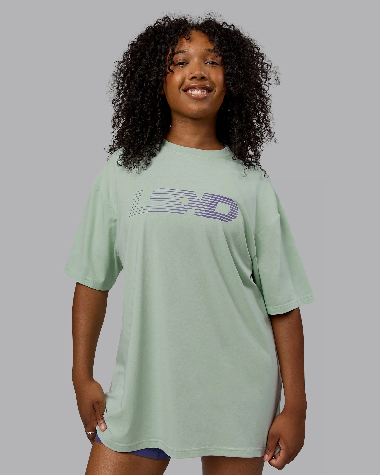 Unisex Motion FLXCotton Tee Oversize - Surf Spray-Royal Purple