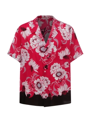 Valentino Allover Floral Print Short-Sleeved Shirt