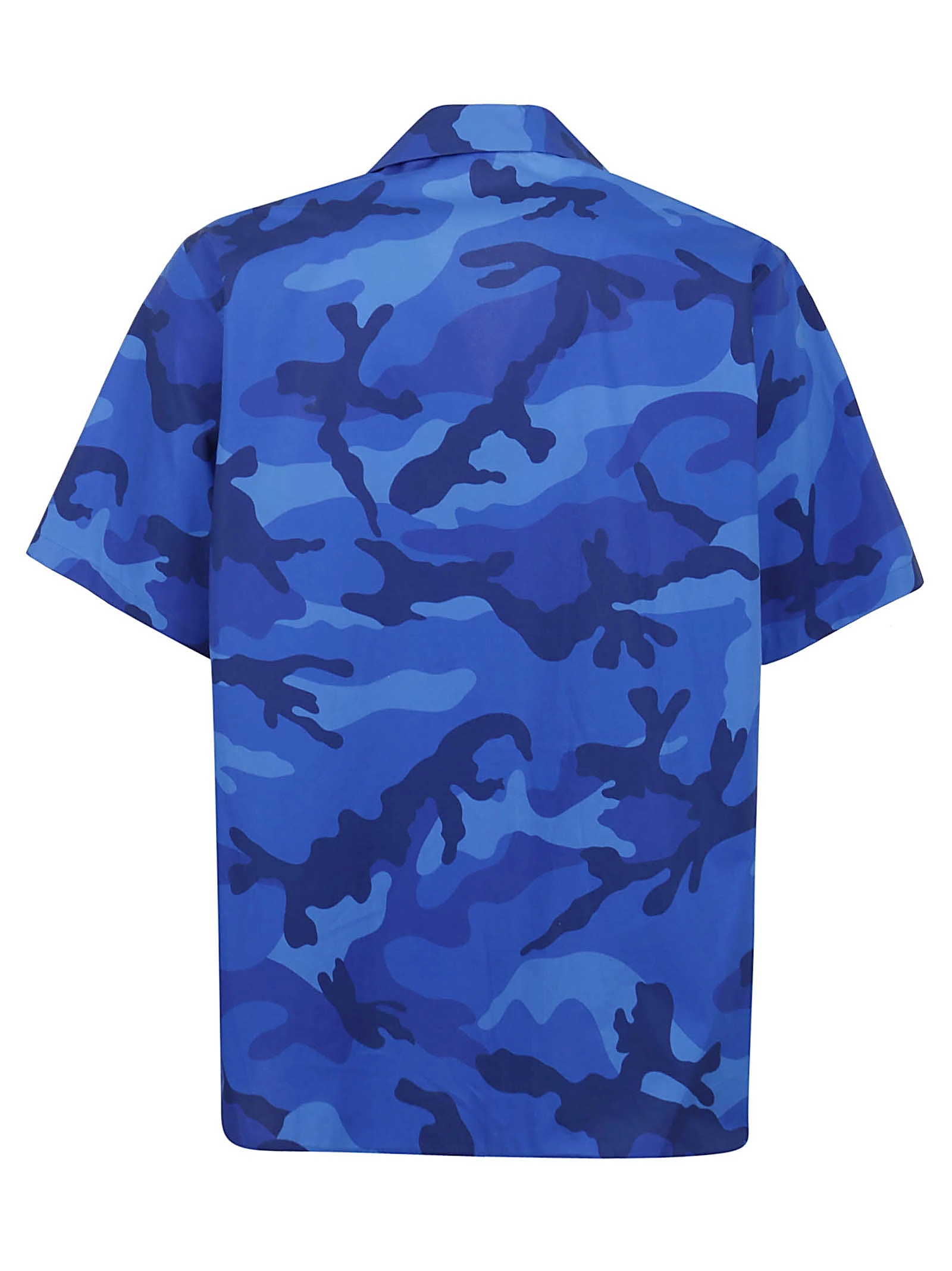 Valentino Camouflage Printed Short-Sleeved Shirt
