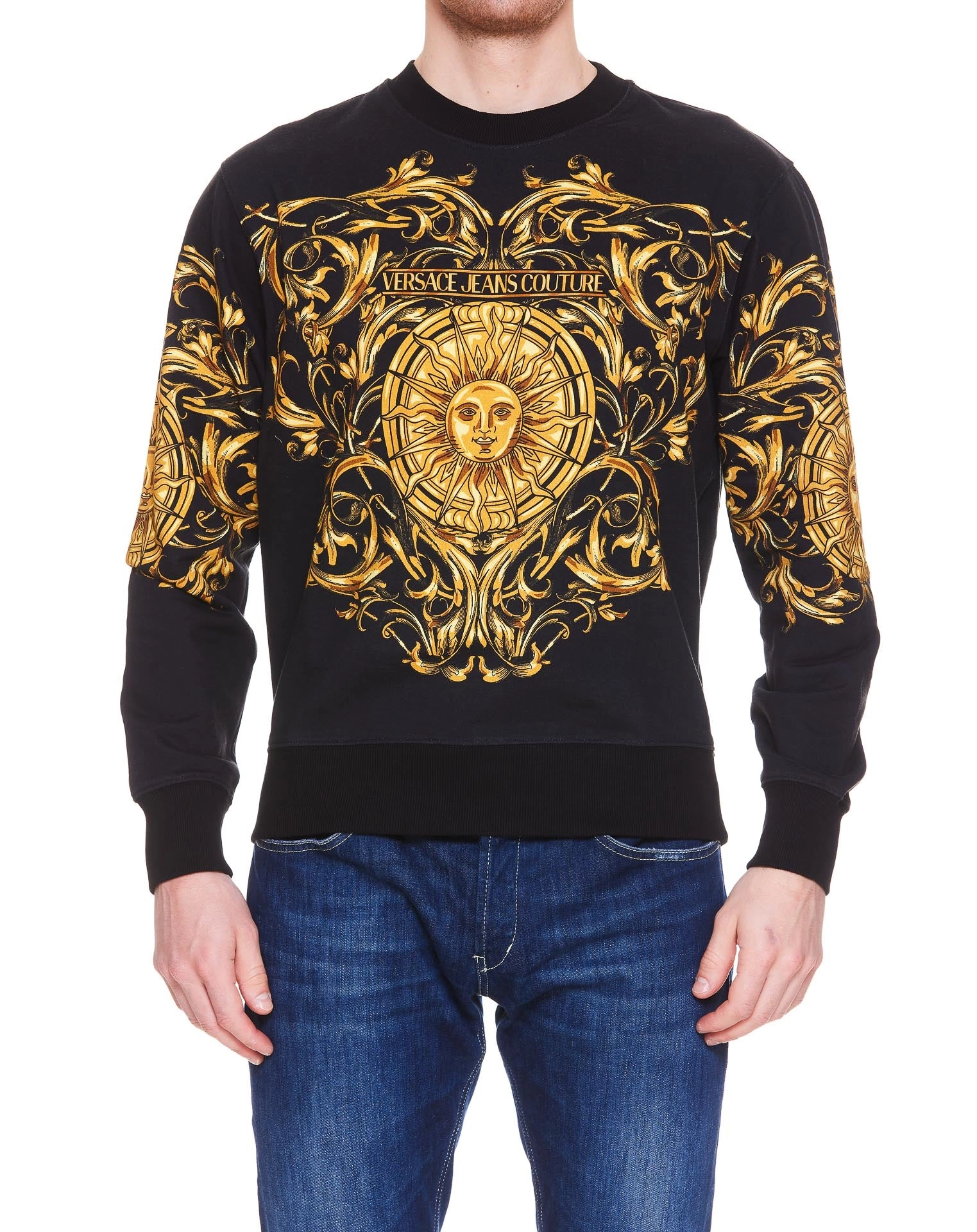 Versace Jeans Couture Baroque Pattern Crewneck Sweatshirt