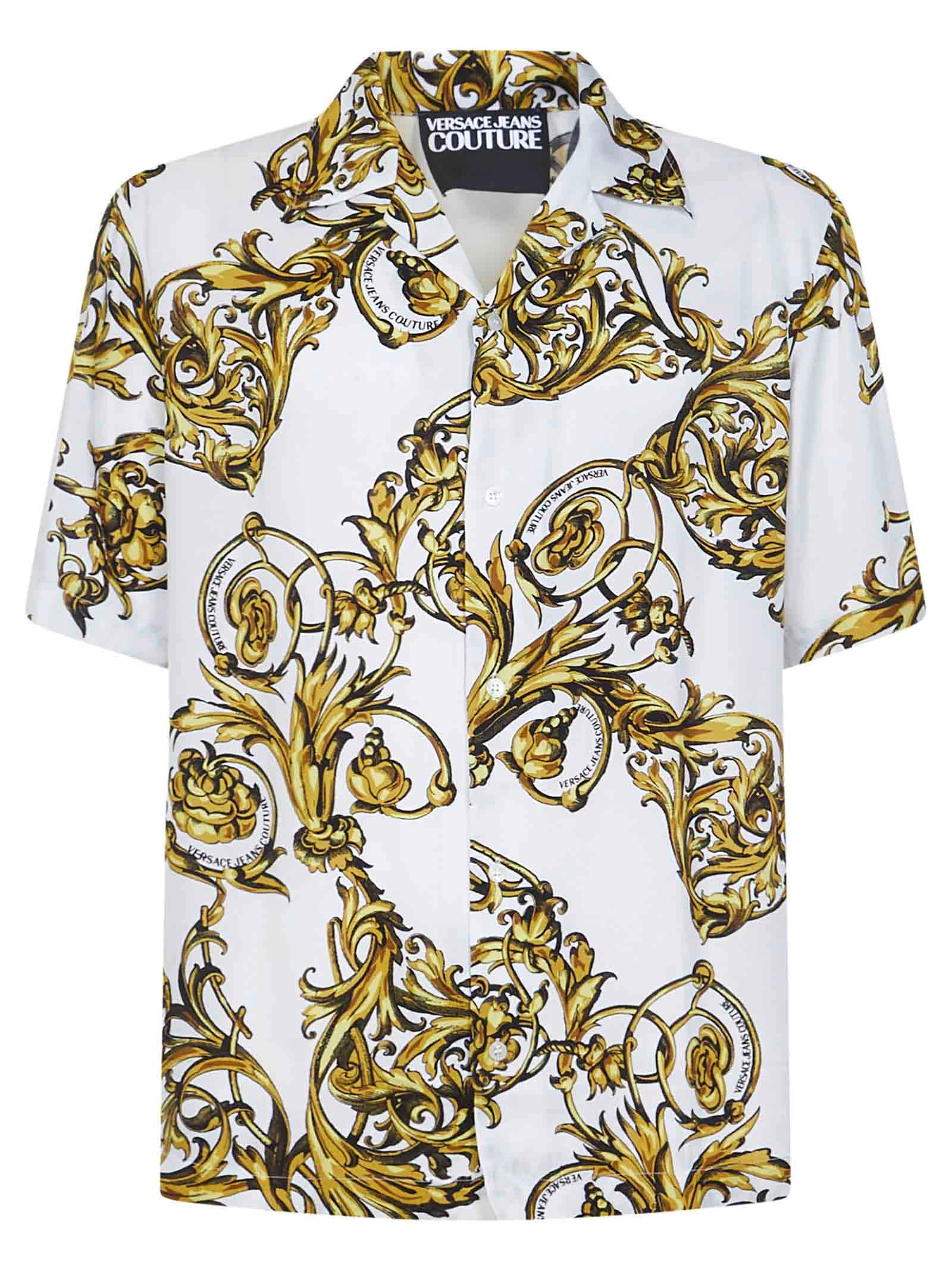 Versace Jeans Couture Baroque Printed Short-Sleeved Shirt