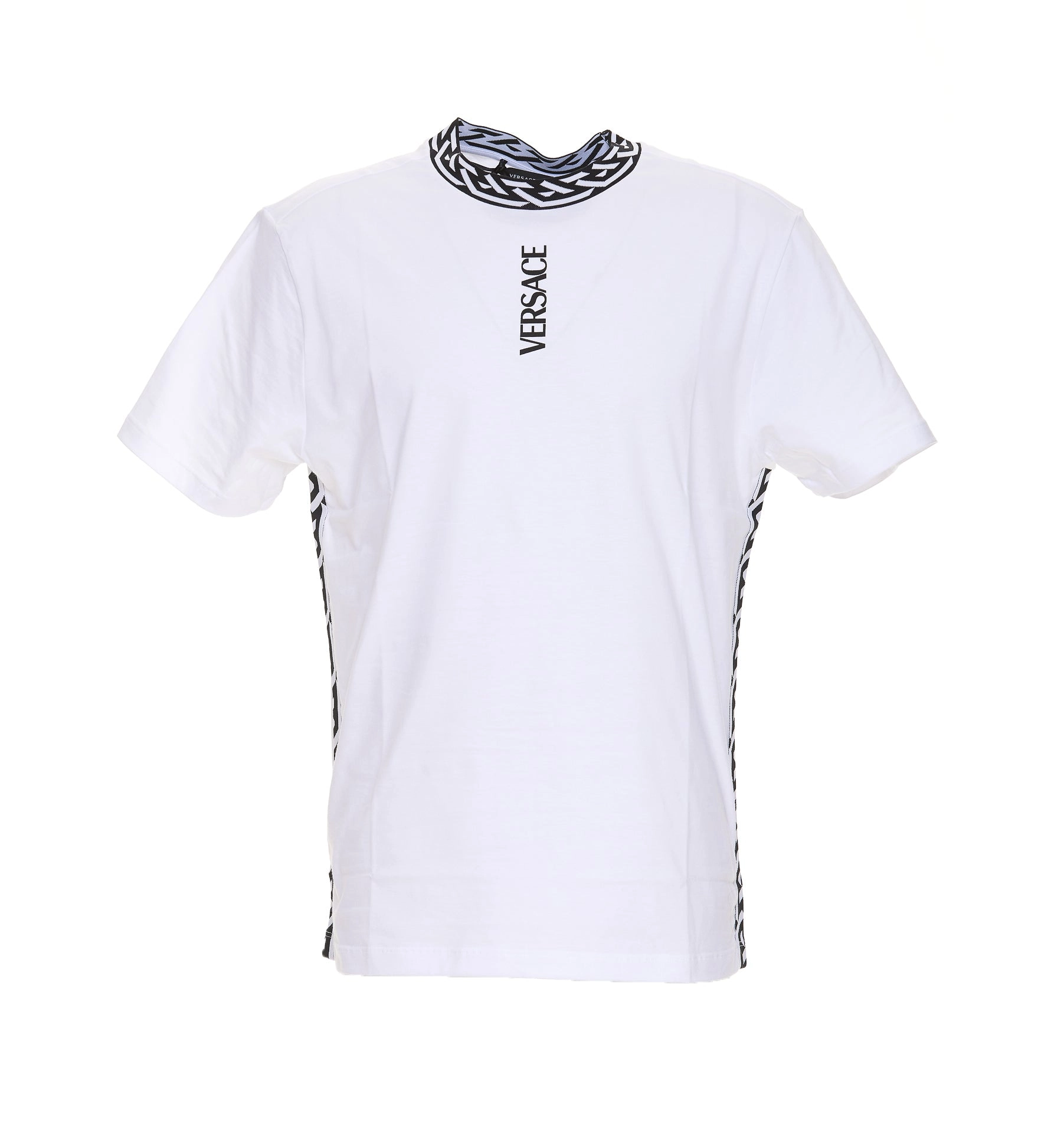 Versace La Greca Logo Printed Crewneck T-Shirt