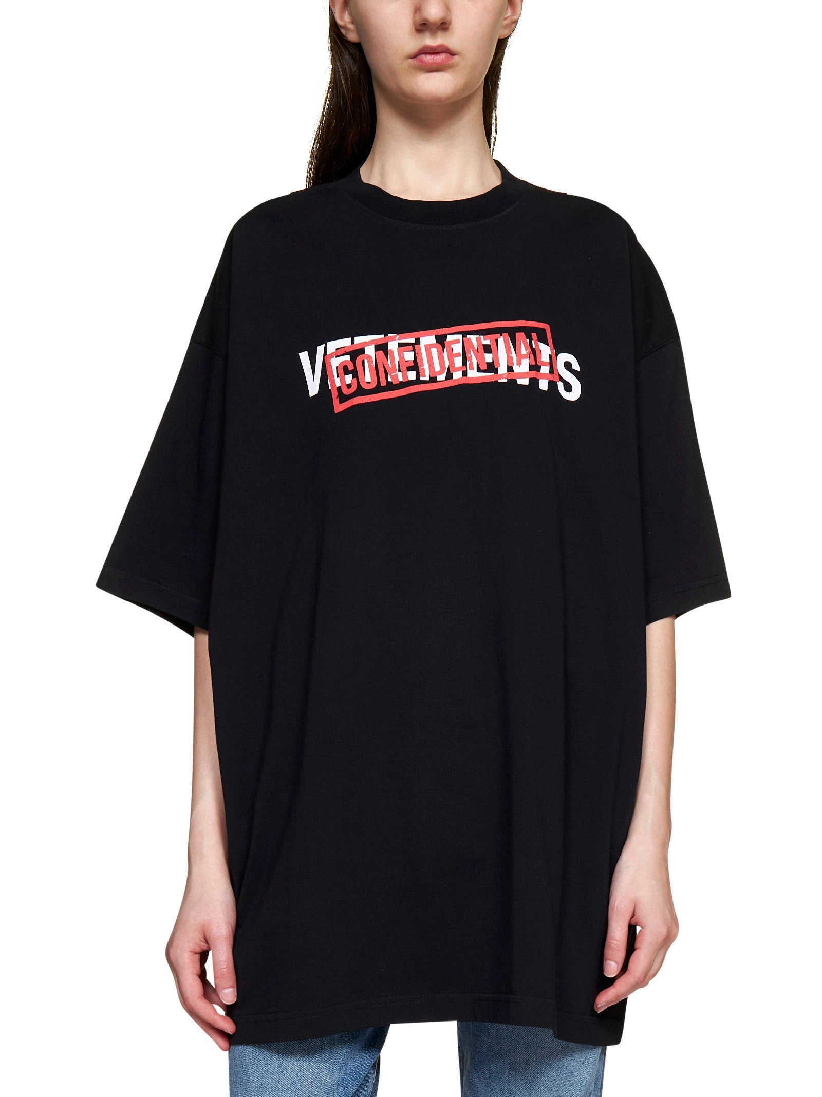 Vetements Logo Printed Crewneck T-Shirt
