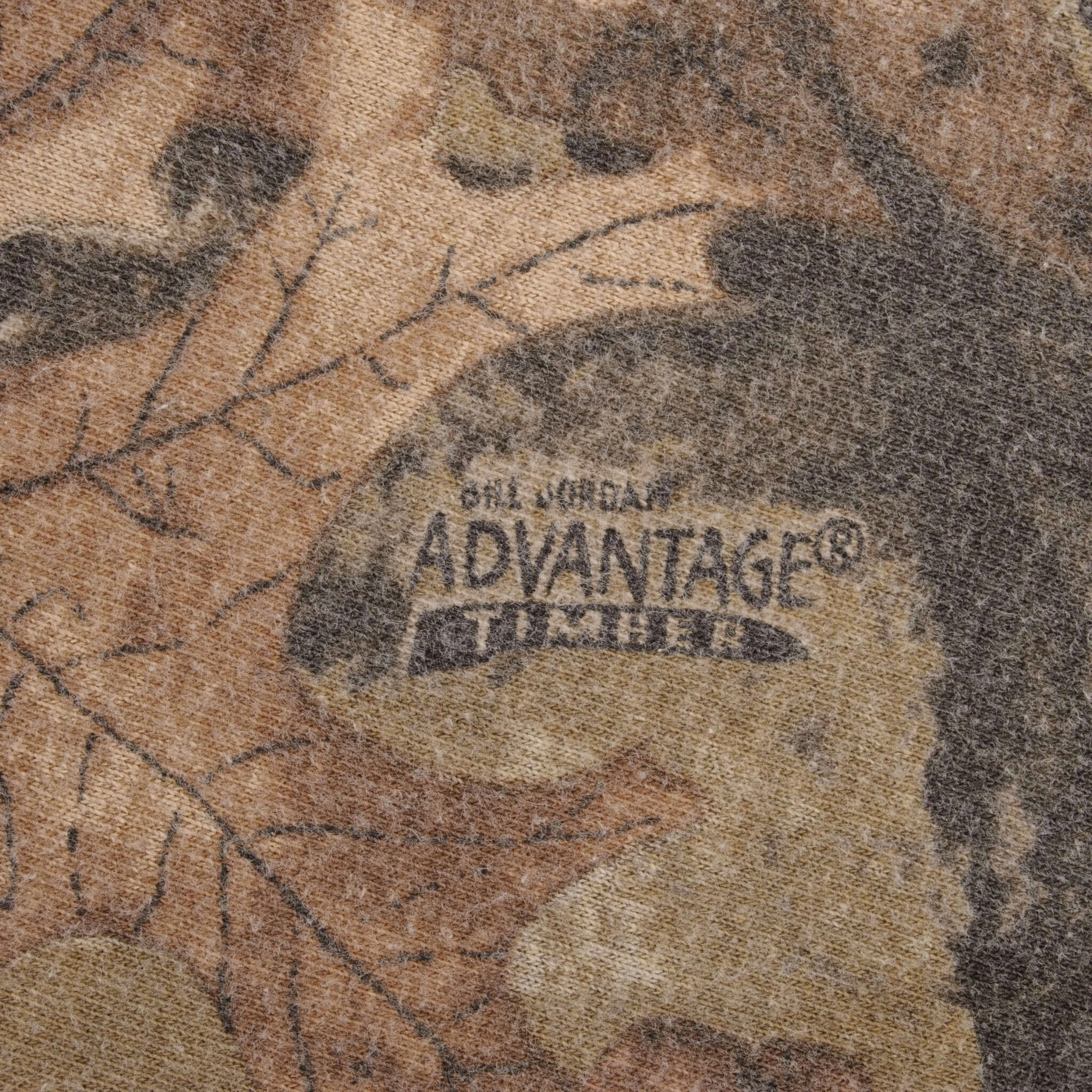 VINTAGE HUNTING ADVANTAGE TIMBER CAMO LONG SLEEVE POCKET TEE SHIRT SIZE LARGE