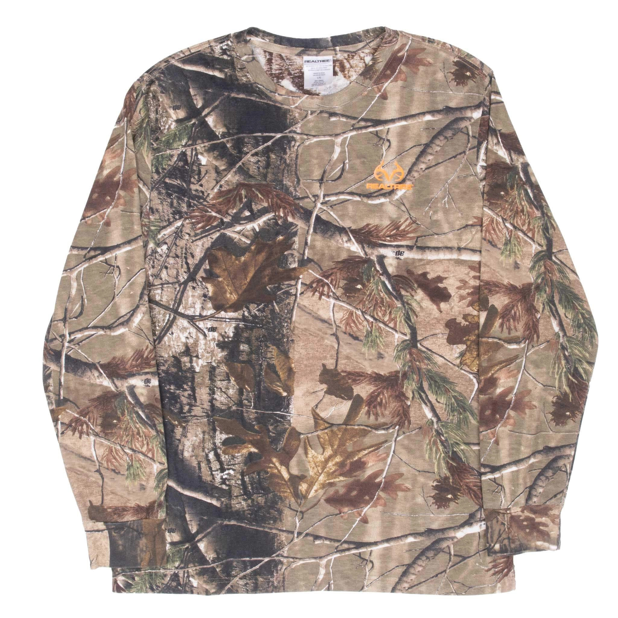 VINTAGE HUNTING REALTREE APHD CAMO LONG SLEEVE TEE SHIRT LARGE