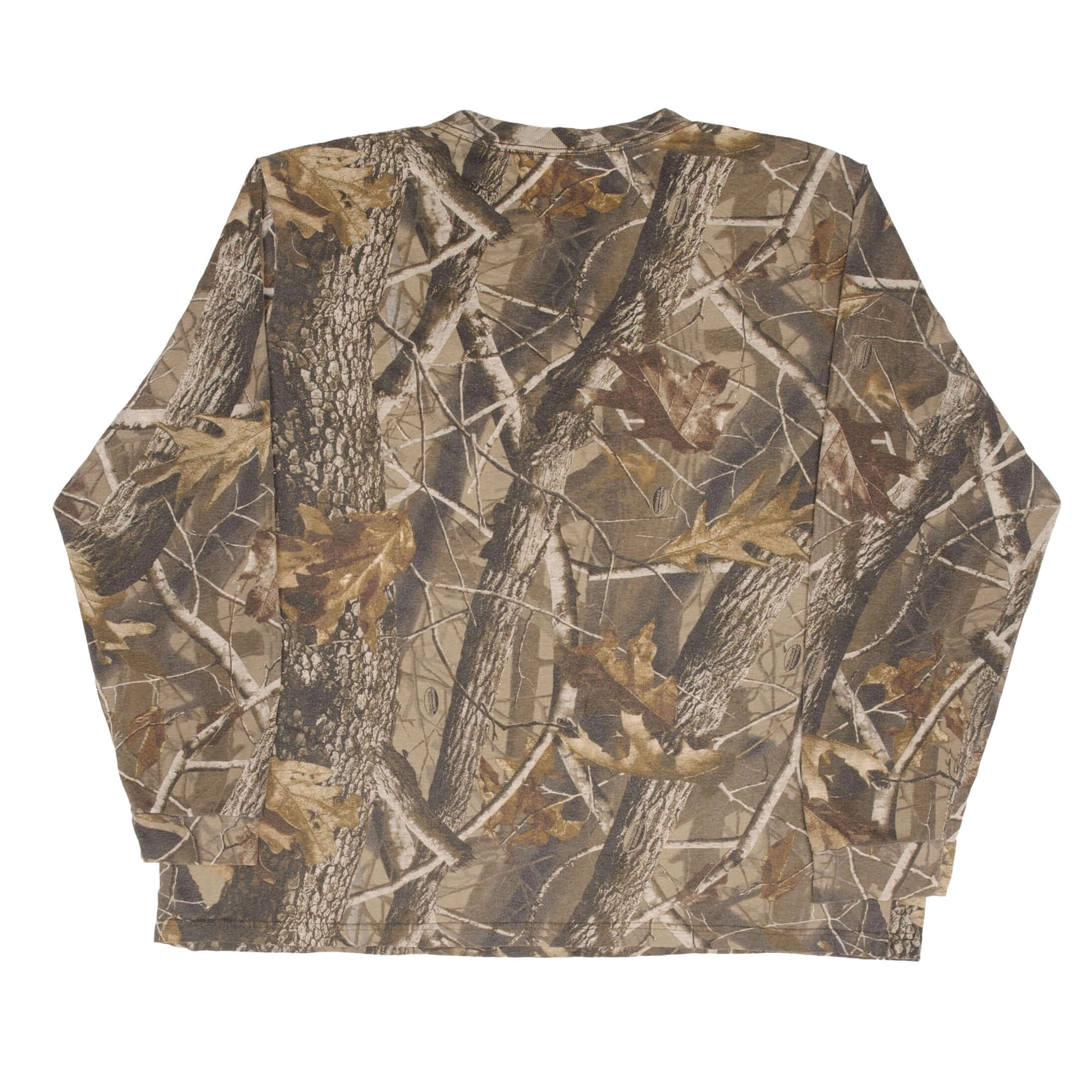 VINTAGE HUNTING REALTREE HARDWOODS CAMO LONG SLEEVE POCKET TEE SHIRT SIZE 2XL