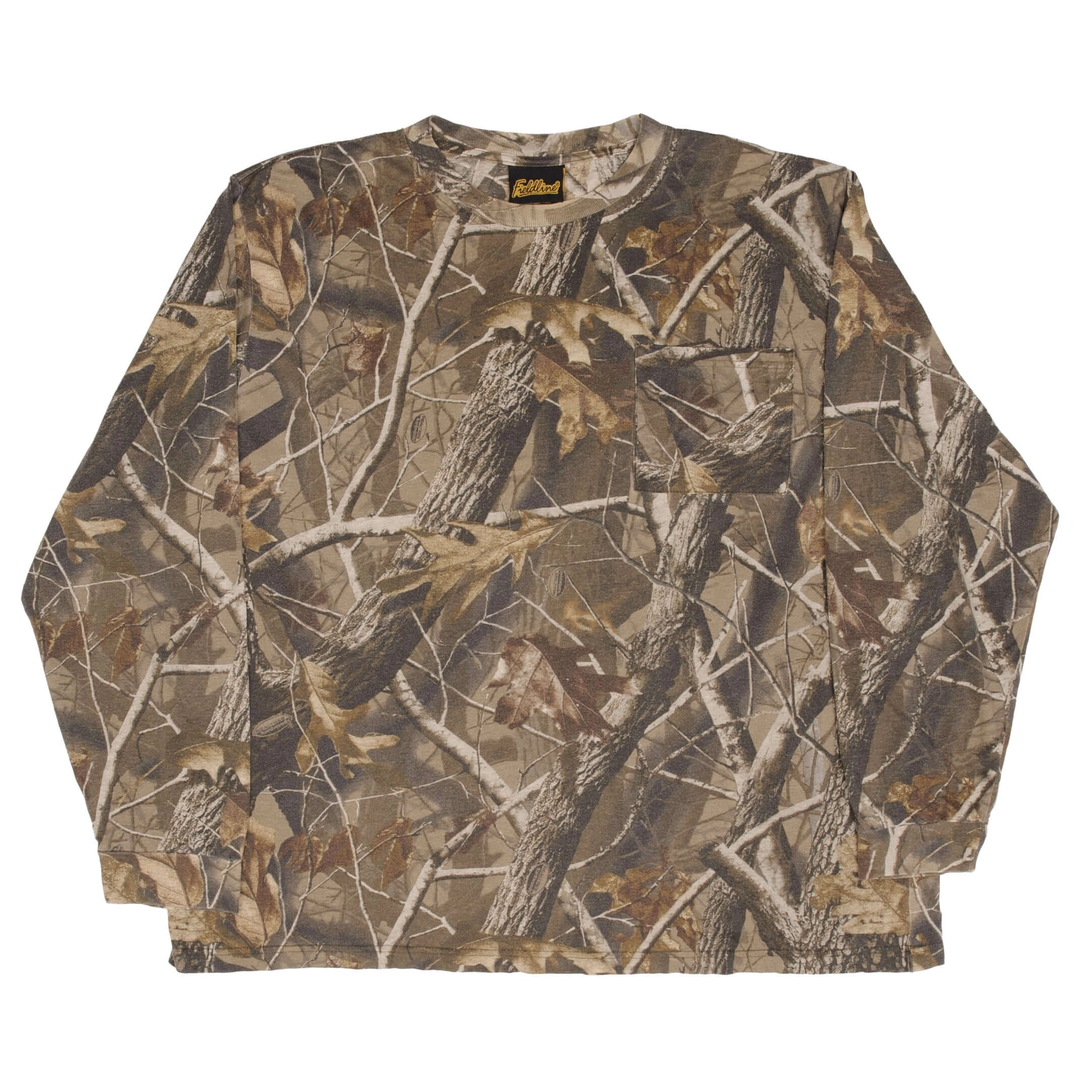 VINTAGE HUNTING REALTREE HARDWOODS CAMO LONG SLEEVE POCKET TEE SHIRT SIZE 2XL