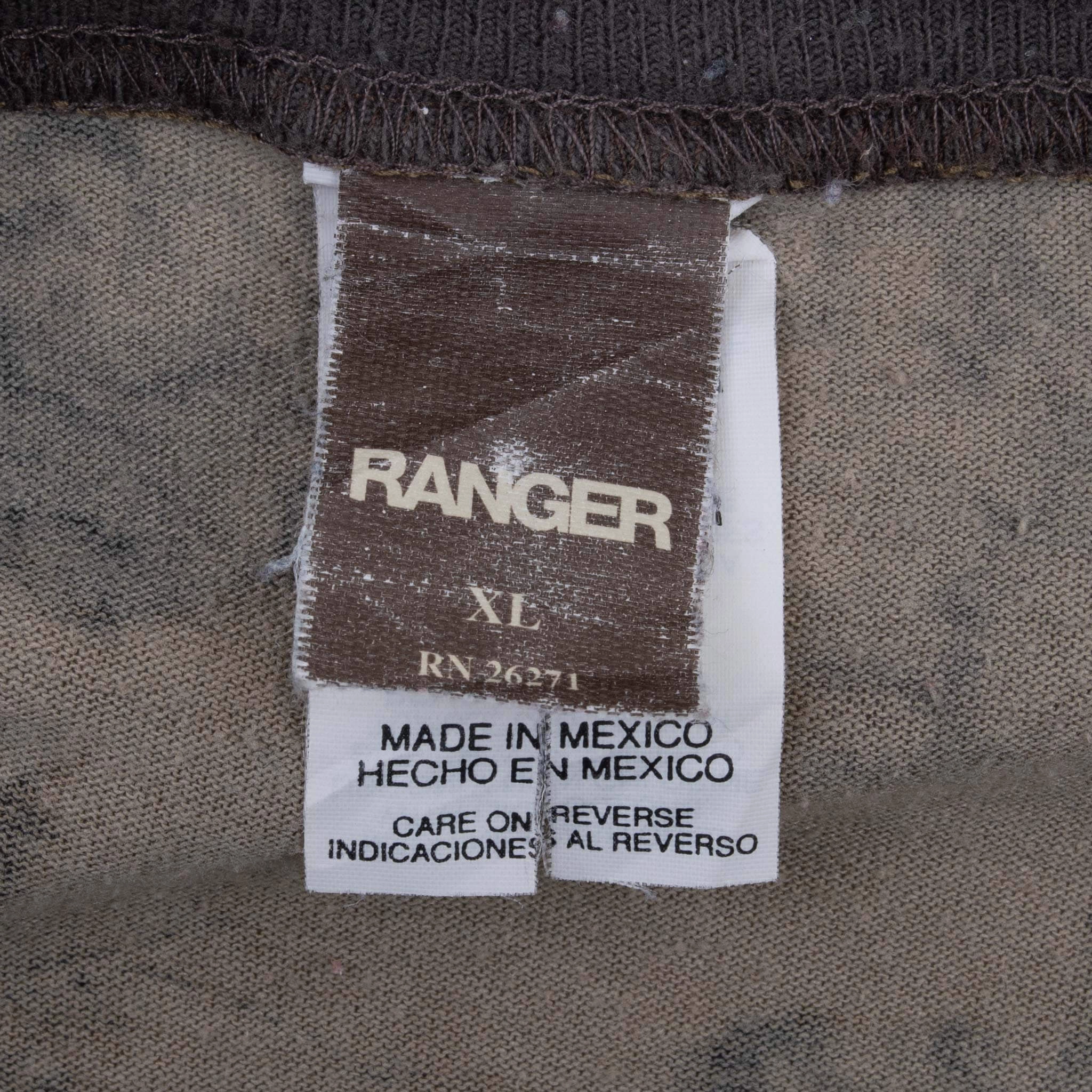VINTAGE HUNTING REALTREE HARDWOODS CAMO LONG SLEEVE POCKET TEE SHIRT XL