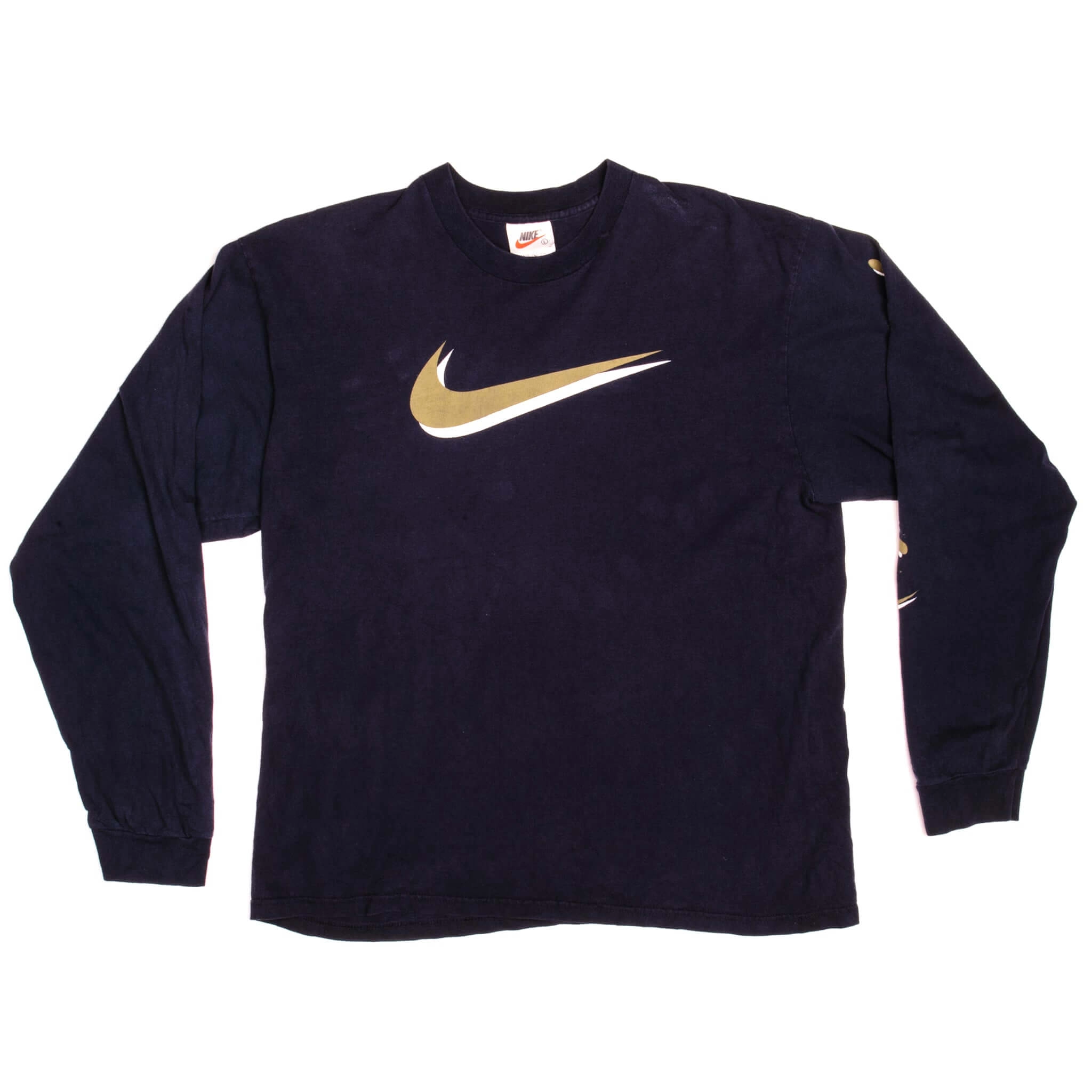 VINTAGE NIKE LONG SLEEVES TEE SHIRT 1990s SIZE LARGE MADE IN USA
