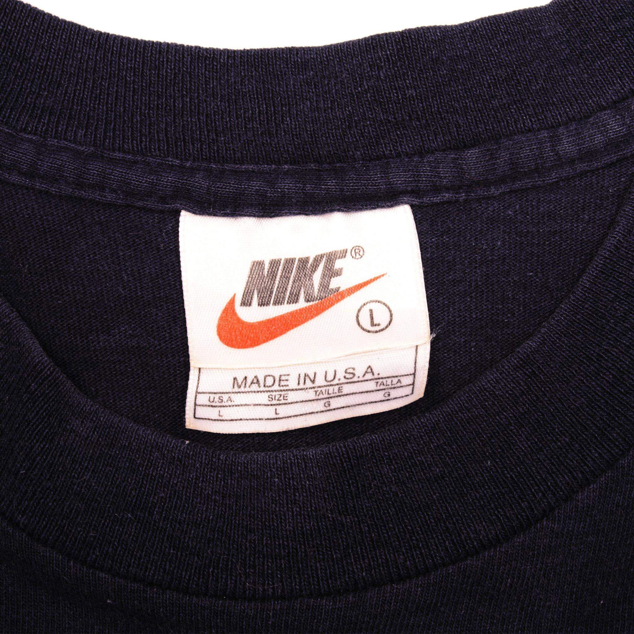 VINTAGE NIKE LONG SLEEVES TEE SHIRT 1990s SIZE LARGE MADE IN USA