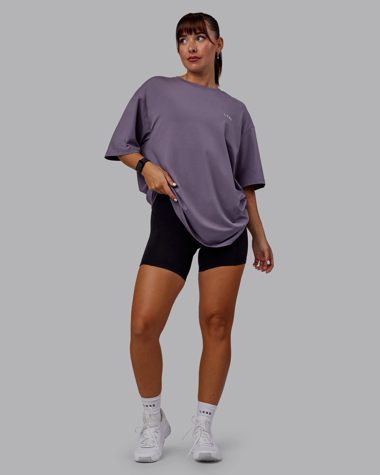 VS6 FLXCotton Tee Oversize - Purple Sage-White