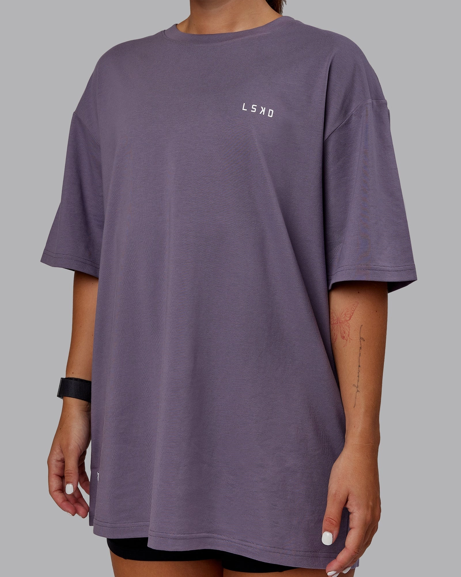 VS6 FLXCotton Tee Oversize - Purple Sage-White