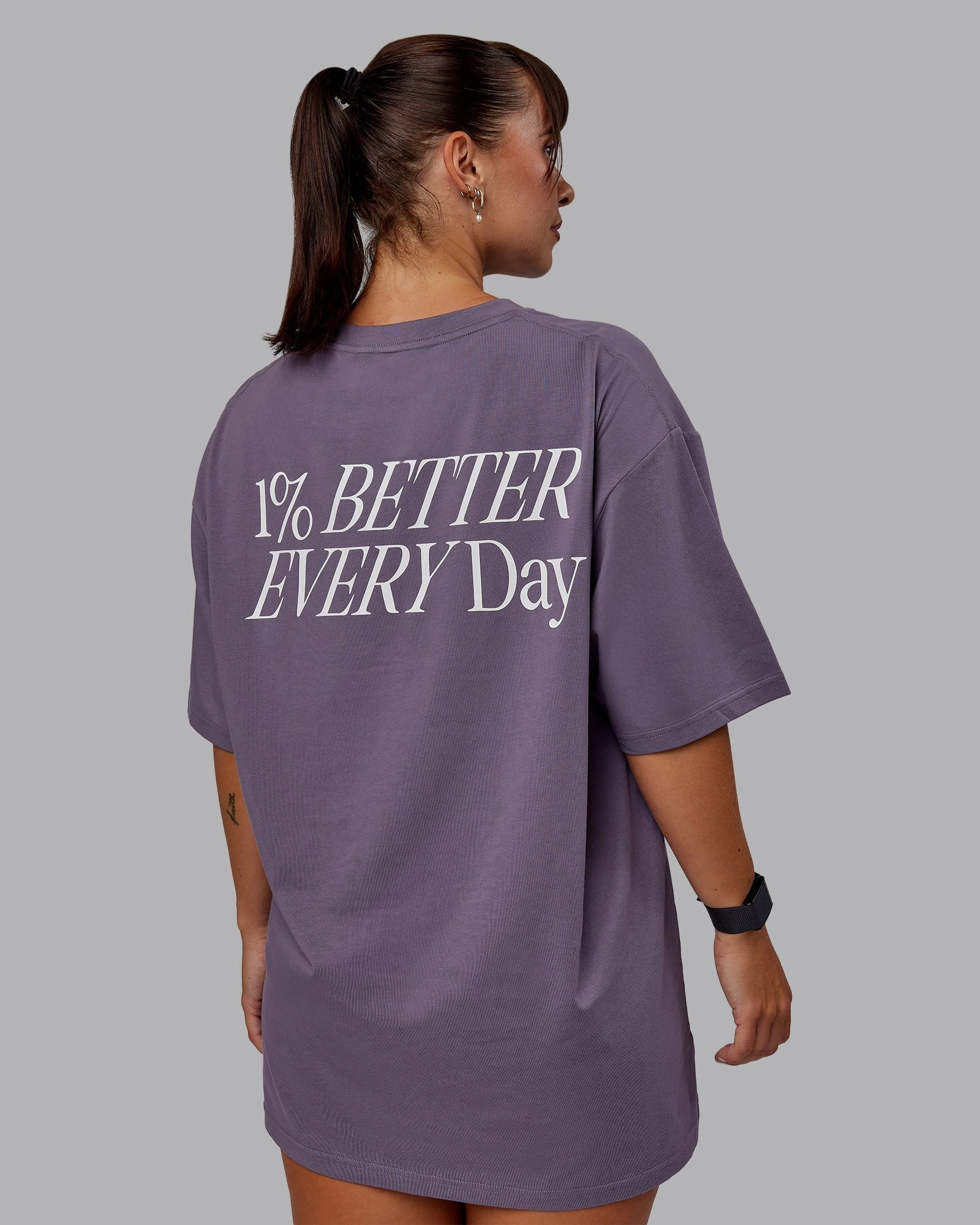 VS6 FLXCotton Tee Oversize - Purple Sage-White