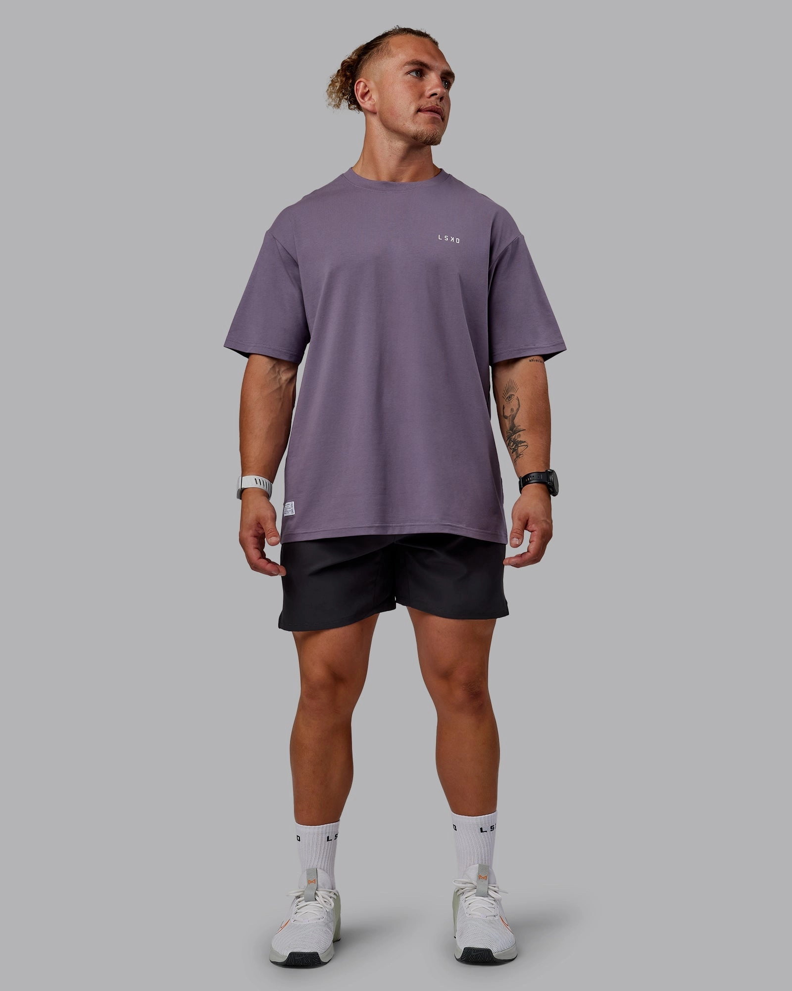VS6 FLXCotton Tee Oversize - Purple Sage-White