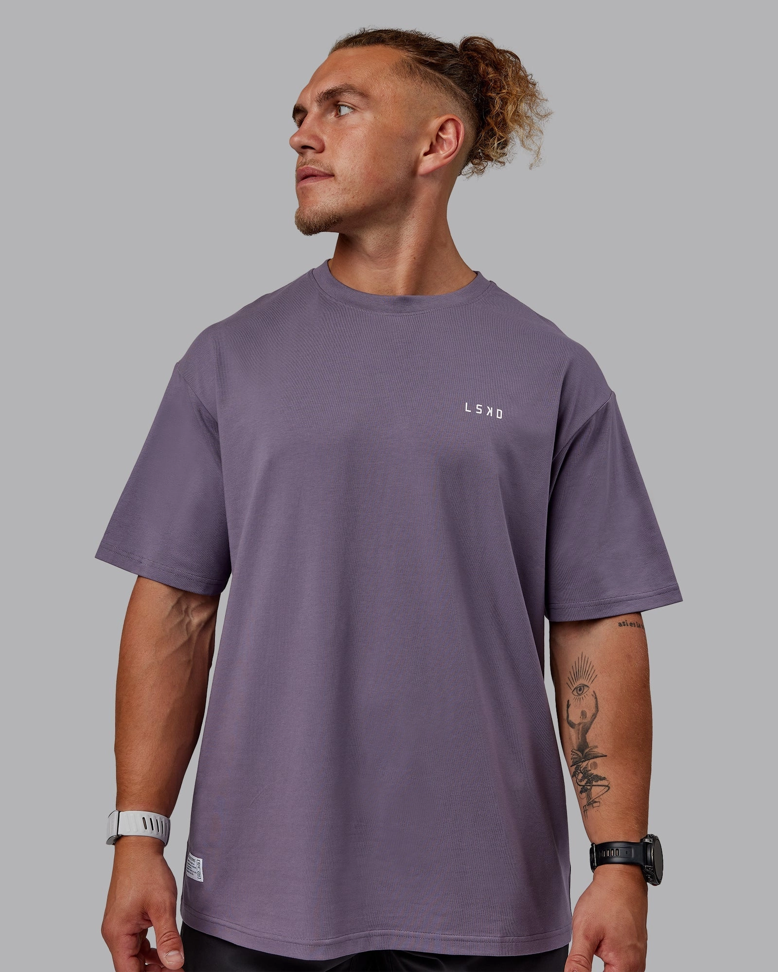 VS6 FLXCotton Tee Oversize - Purple Sage-White