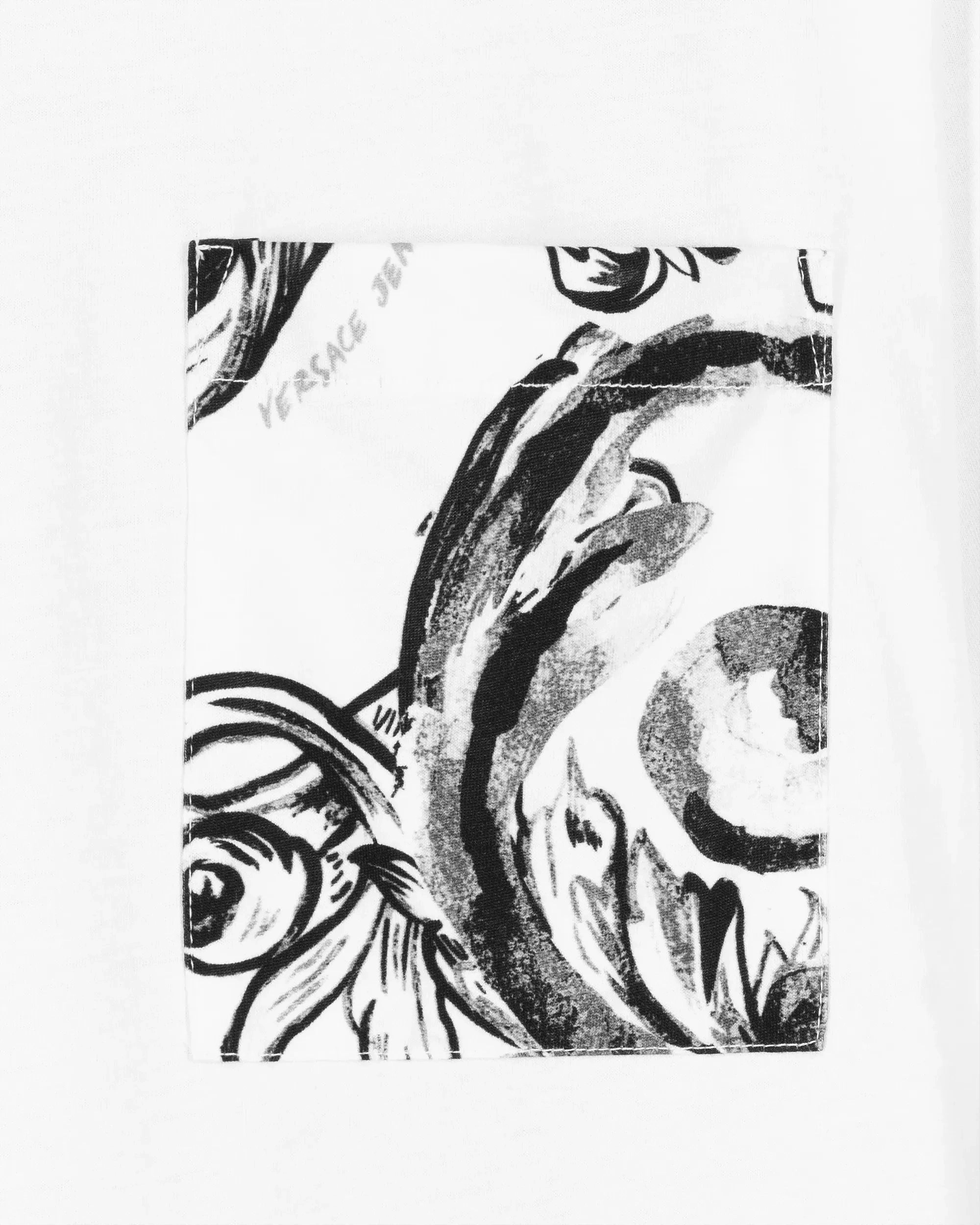 Watercolor Half Baroque Print T-Shirt