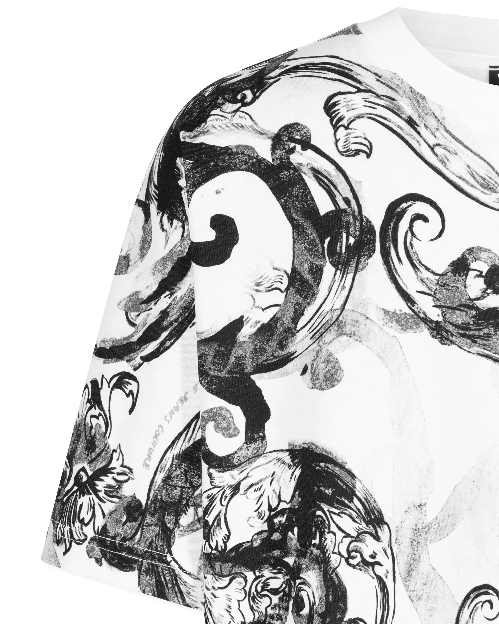 Watercolor Half Baroque Print T-Shirt