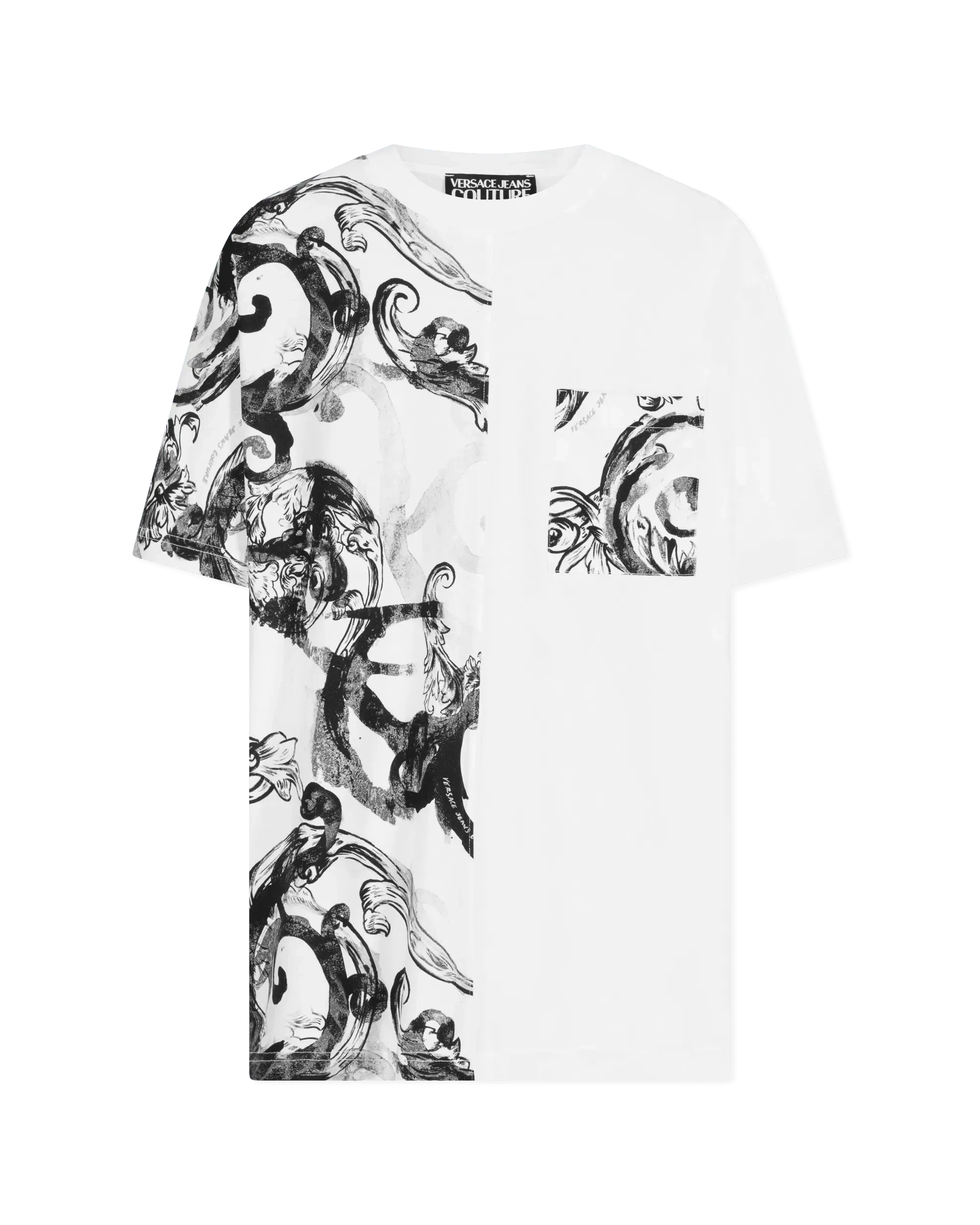 Watercolor Half Baroque Print T-Shirt