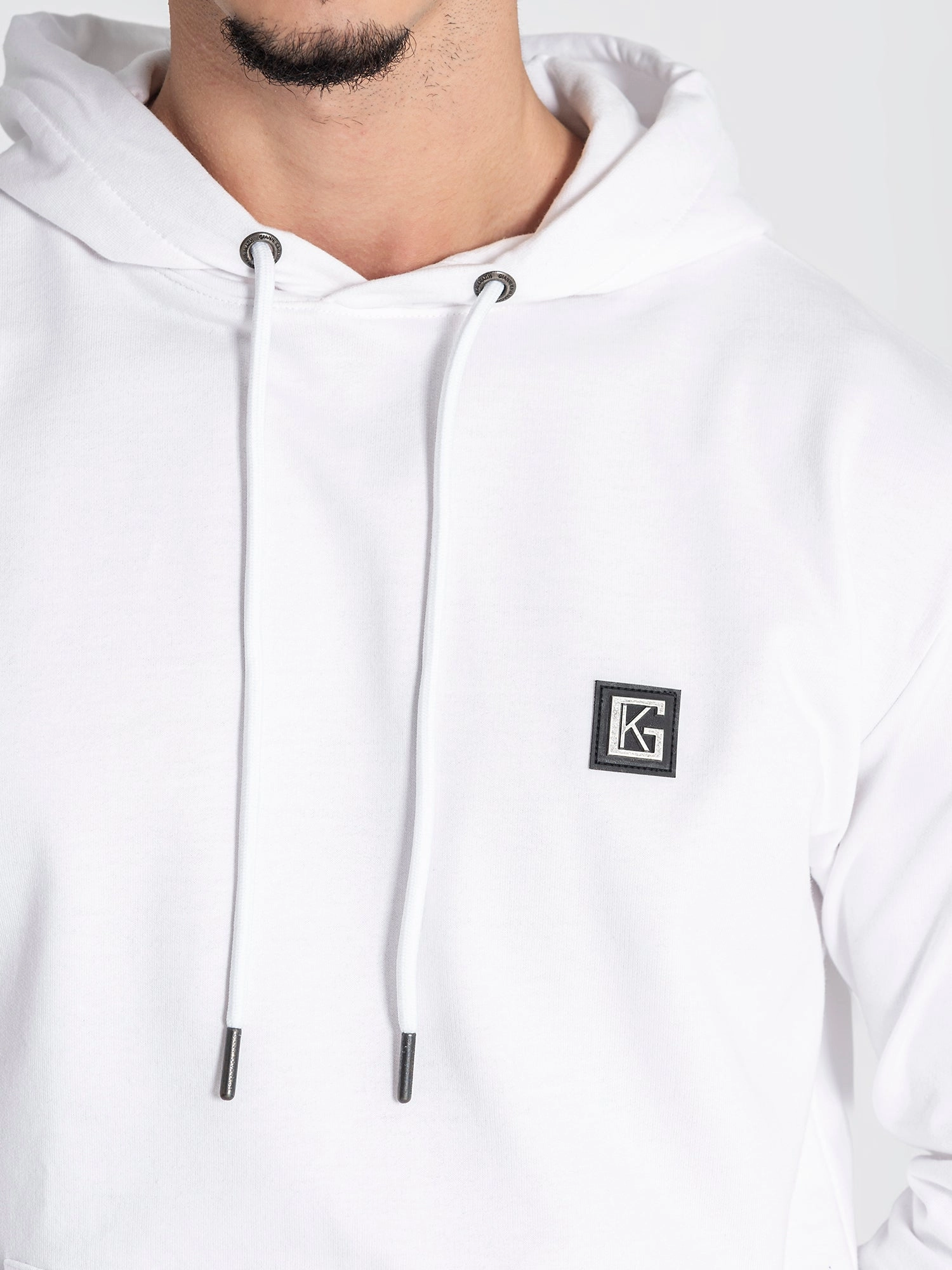 White GK Plaque Hoodie