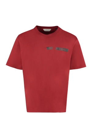 Z Zegna Logo Printed Crewneck T-Shirt