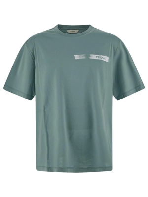 Z Zegna Logo Printed Crewneck T-Shirt