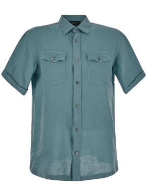 Z Zegna Short-Sleeved Buttoned Shirt